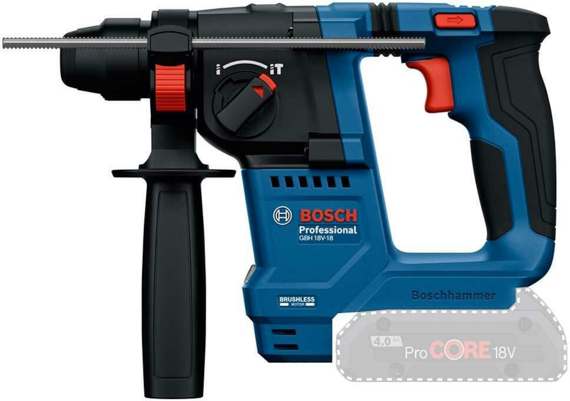 BOSCH GBH 18V-18 accu-boorhamer met SDS plus in kartonnen doos (zonder accu en lader) - 0611927000